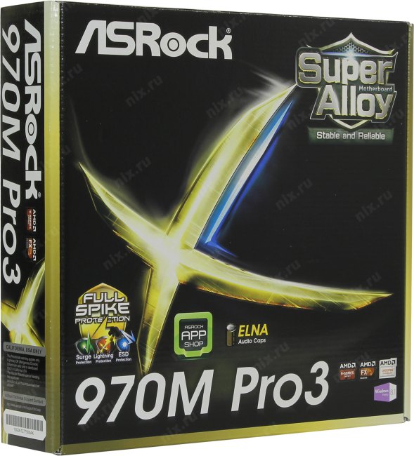 Материнская плата ASRock 970M PRO3 - купить, цена, характеристики, отзывы