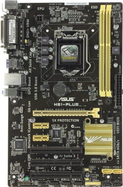 Материнская плата ASUS H81-PLUS - купить, цена, характеристики, отзывы