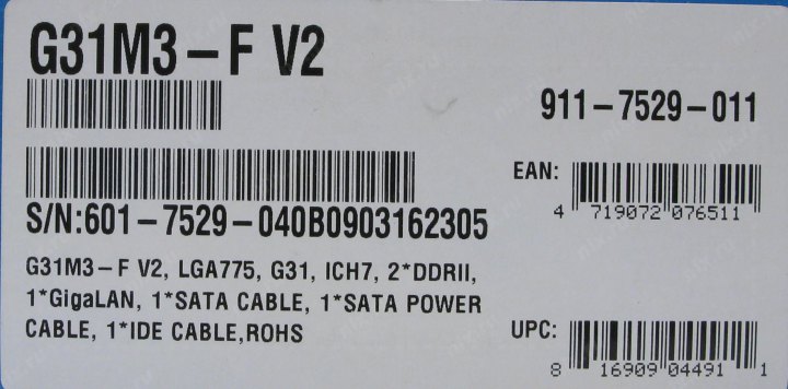 Материнская плата MSI G31M3-F V2 3 Audio Ports - купить, цена ...