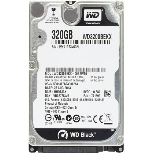 Western Digital Black WD3200BEKX 320 Гб, вид сверху