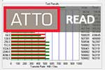 ATTO Disk Benchmark Скорость чтения. Настройки по умолчанию