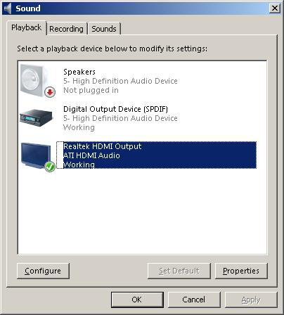 Realtek HDMI Audio
