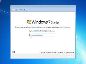  Windows 7 Starter Edition