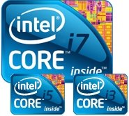    Intel Core i7, i5  i3