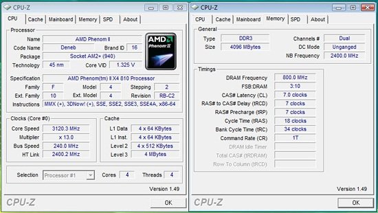  CPU Phenom II X4 810    CPU-Z