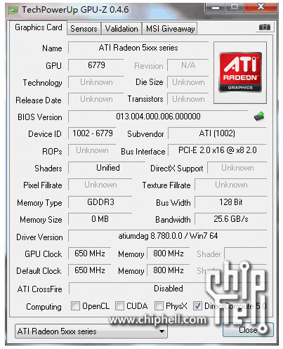   GPU-Z    AMD Caicos