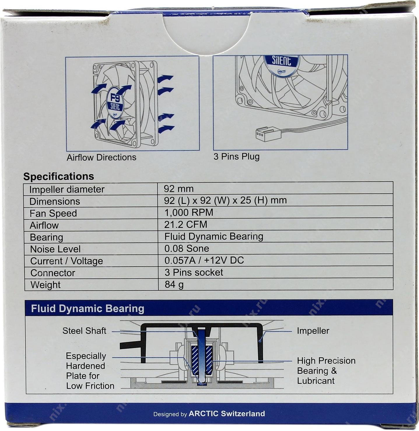 Ventilyator Dlya Korpusa 92x92 Mm Arctic F9 Silent Kupit Cena I Harakteristiki Otzyvy