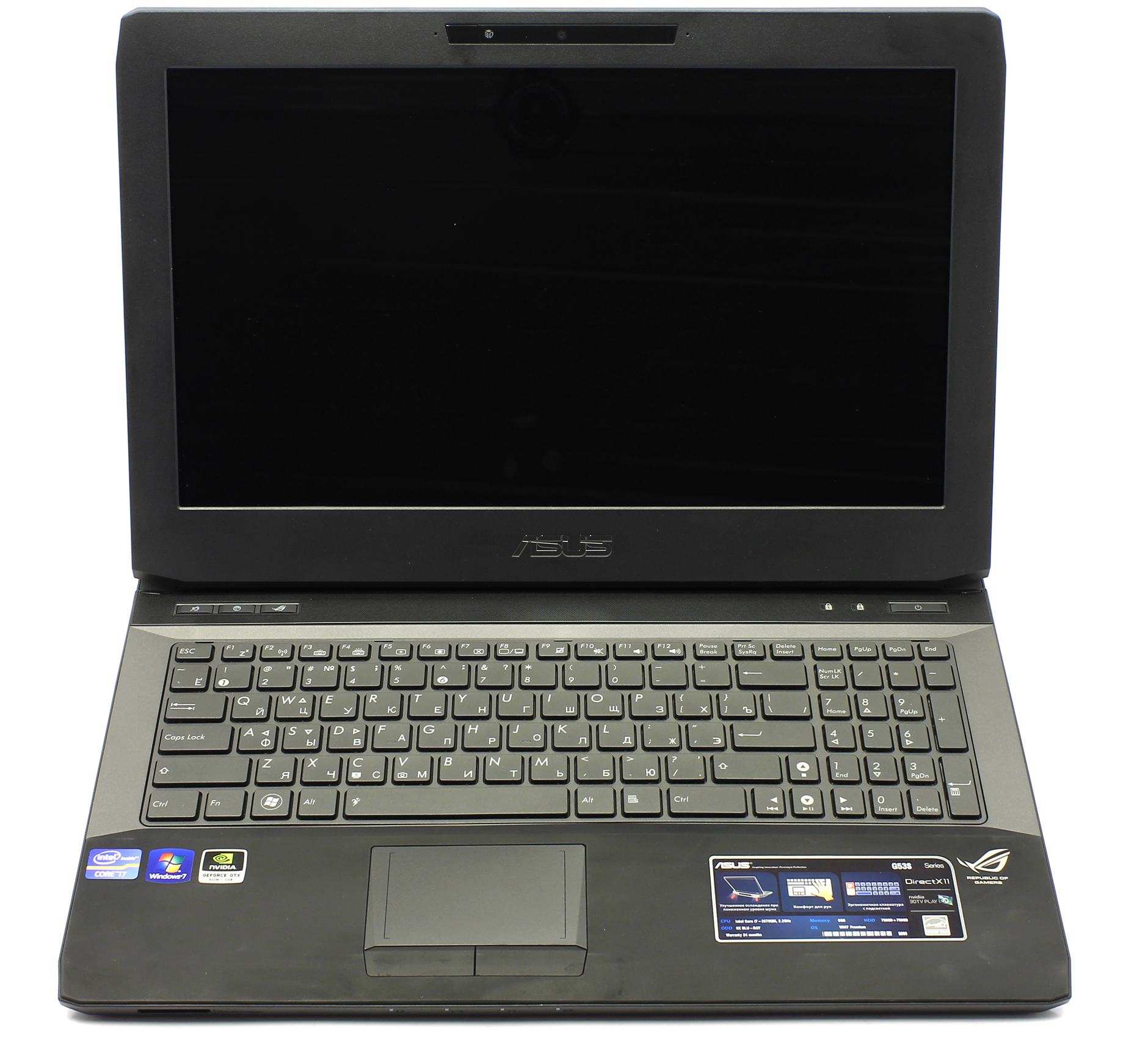 Asus G53s 90n7cl4 12w148 3vd63ay I7 2670qm 8 1 5tb Blu Raygtx560m Wifi Bt Win7hp 15 6 3 89 Kg Kupit Cena I Harakteristiki Otzyvy