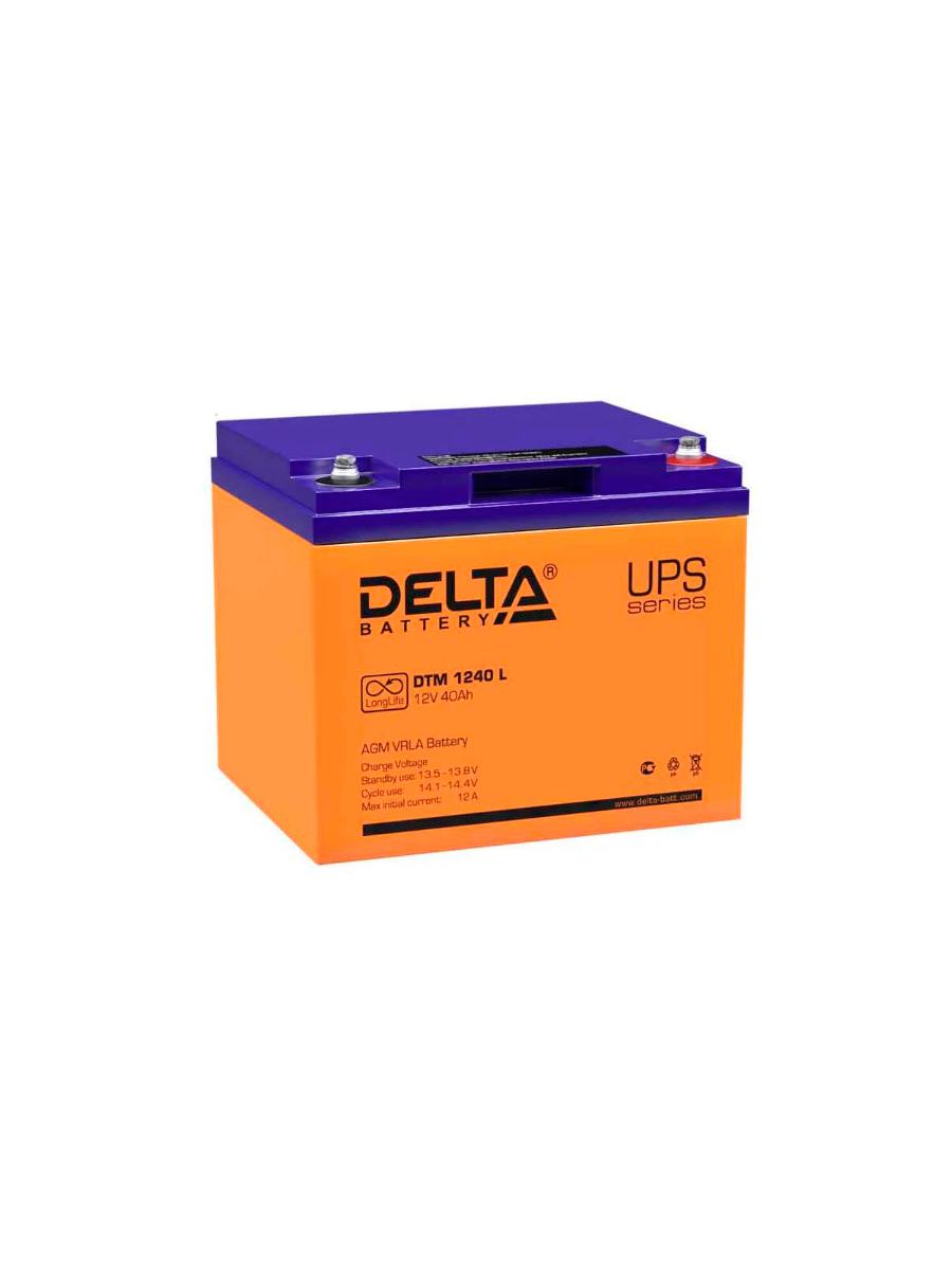 Delta 1240 l. Аккумуляторная батарея Delta DTM 1240 L (12v / 40ah). Delta Battery DTM 1240 I 12в 40 а·ч. Аккумулятор АКБ 12в 40ач 412-040 12v-40ah. Прямая. Полярность. Дельта АГМ 40 А 40ач.