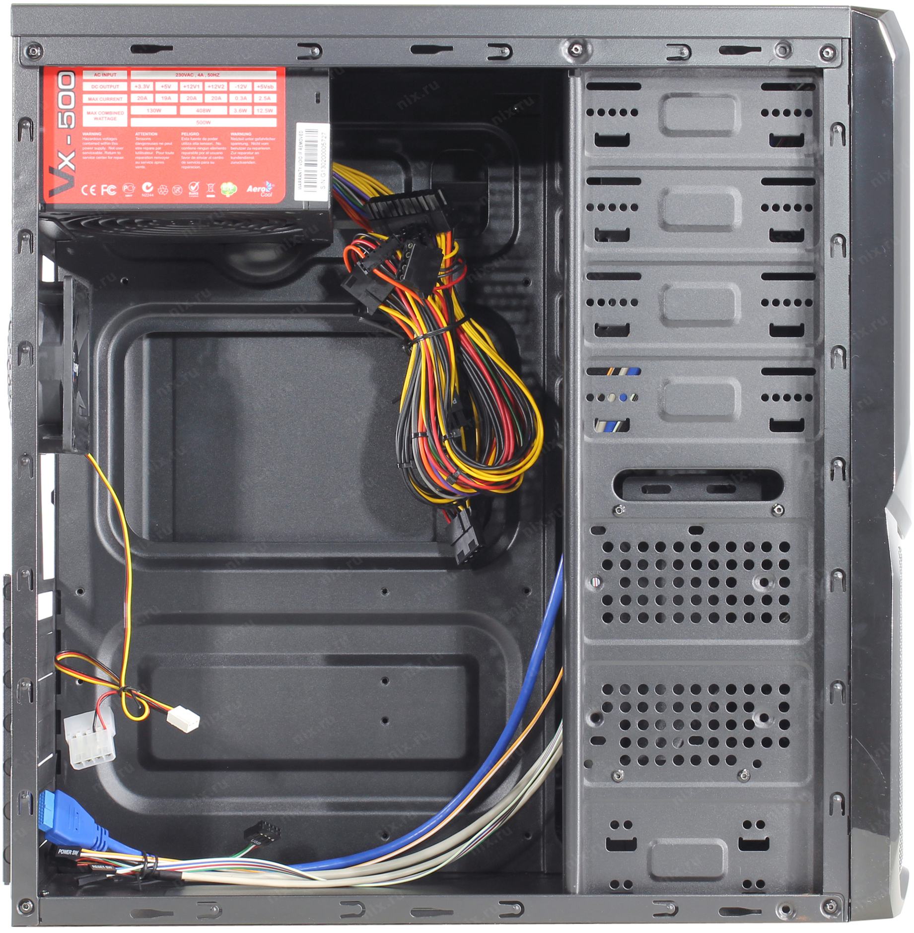 Aerocool v3x. Компьютерный корпус AEROCOOL v3x Advance Black Edition 800w Black