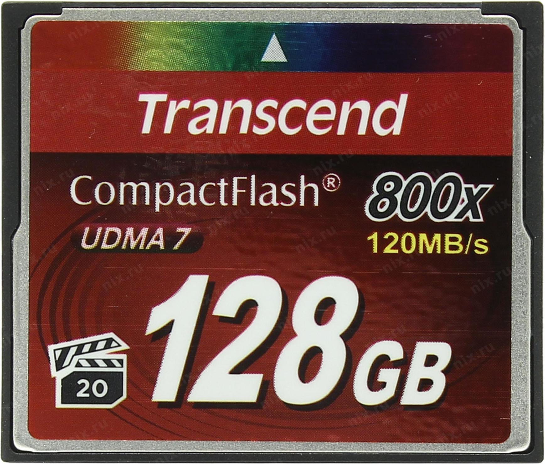 Карта памяти transcend compact flash 128 гб