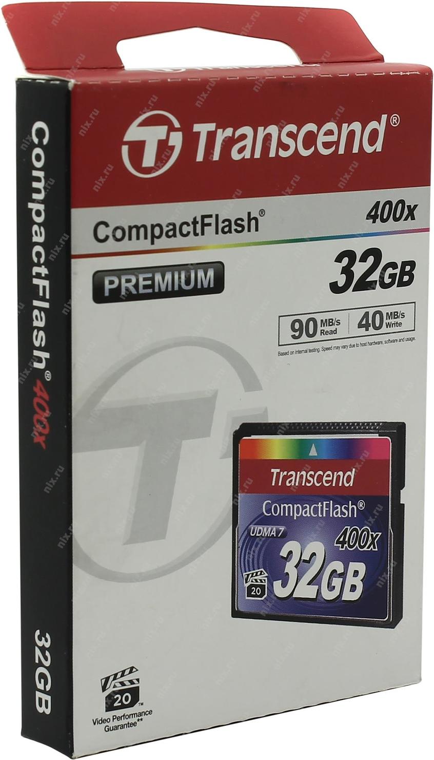 Карта памяти cf 32gb 400x transcend