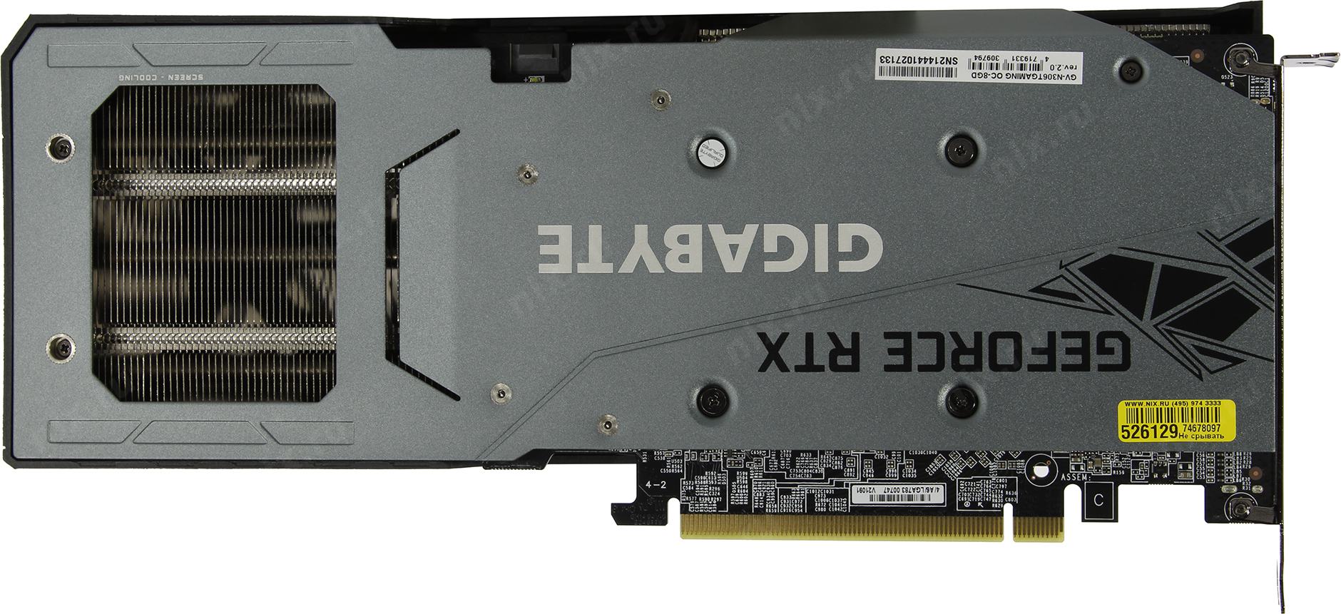 Видеокарта gigabyte gv n3060gaming oc 12gd 2.0