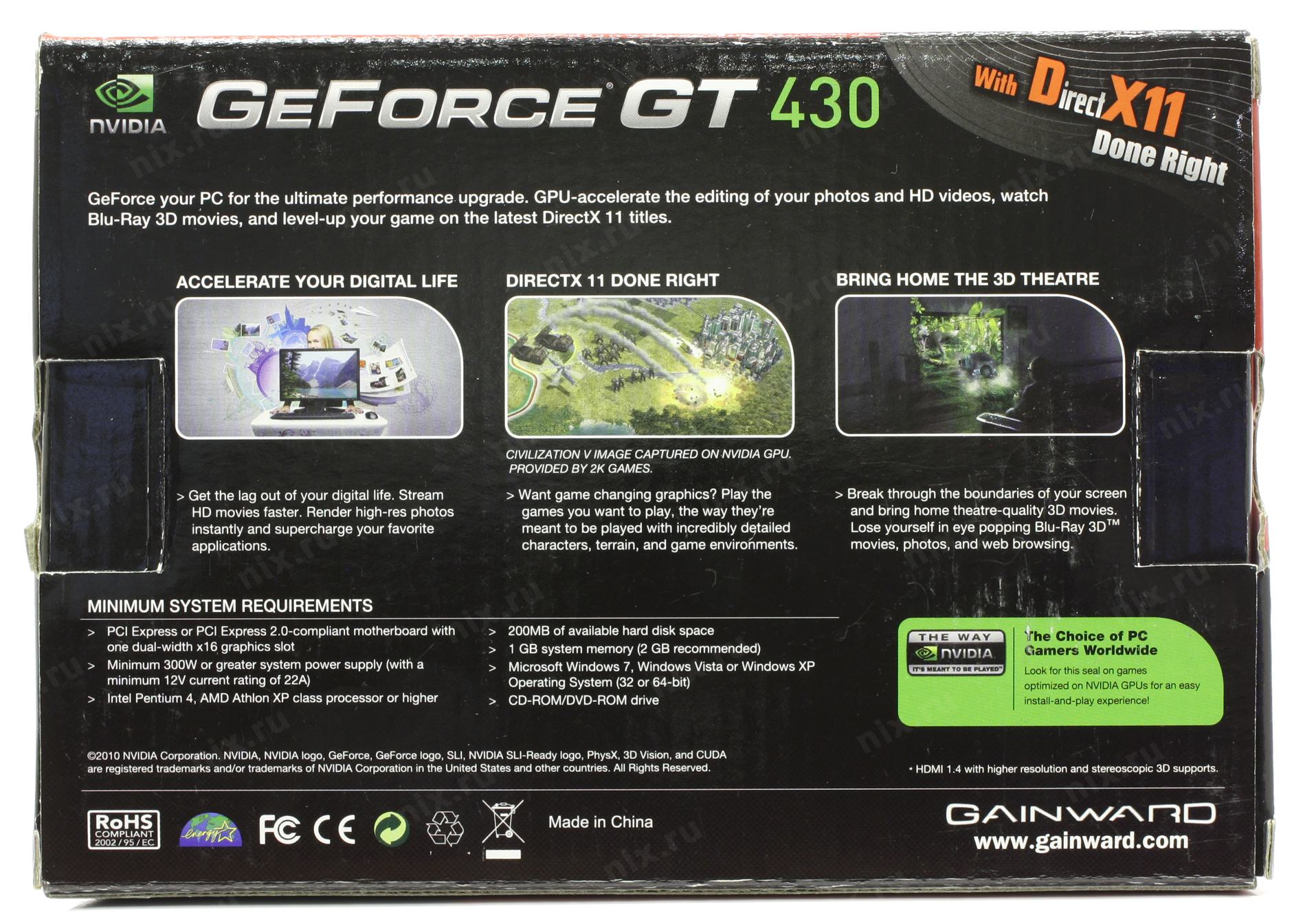 Geforce hdmi. Видеокарта Gainward сертификат соответствия.