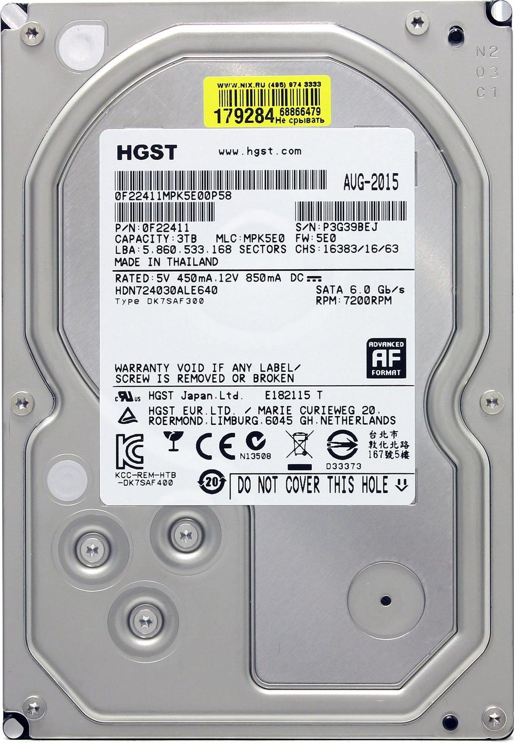 Zhestkij Disk Hgst Deskstar Nas 3 Tb Hdn724030ale640 Sata Kupit Cena I Harakteristiki Otzyvy