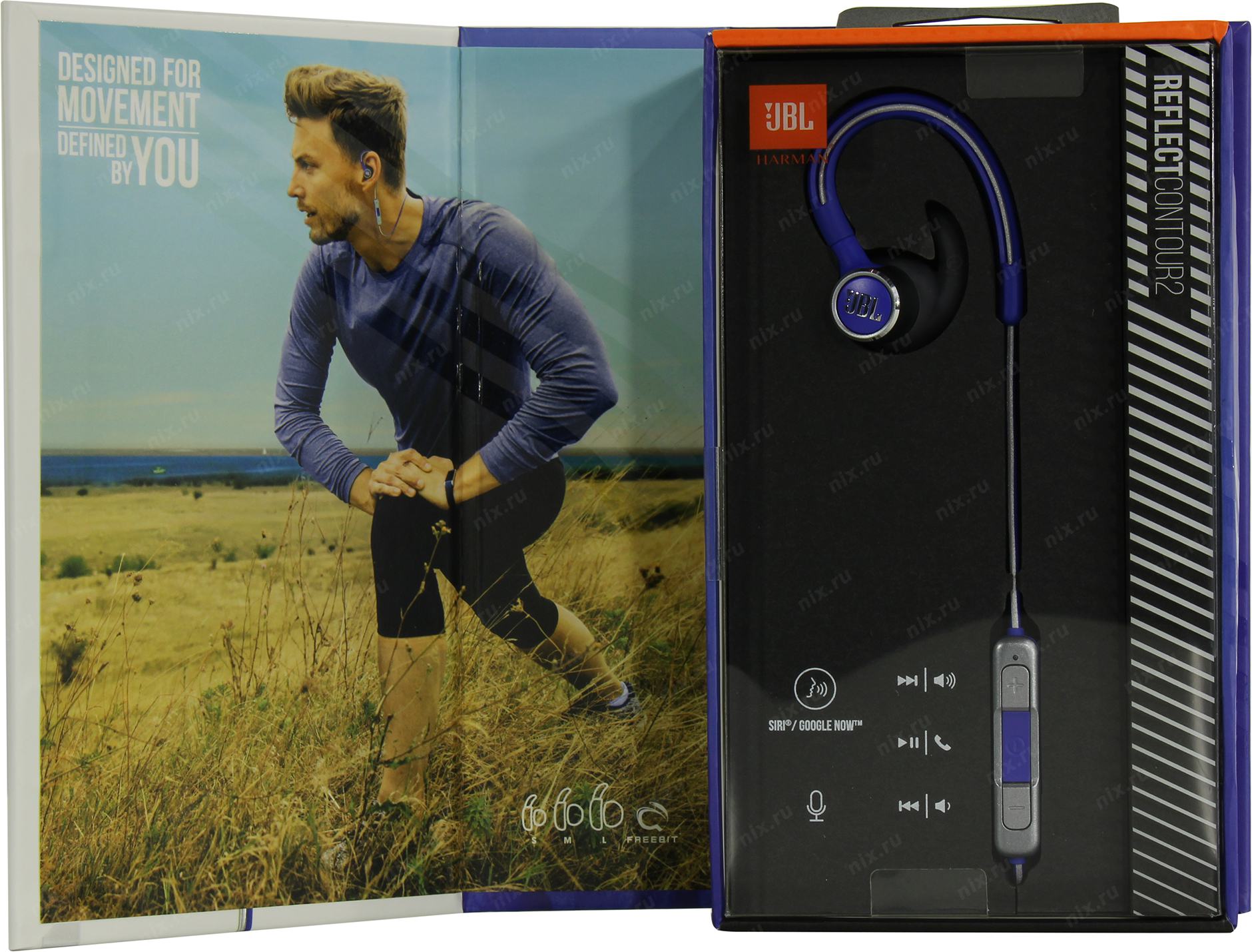 Беспроводные наушники jbl reflect contour blue