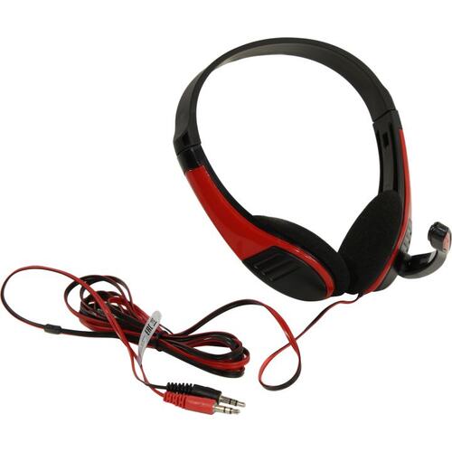  Наушники с микрофоном OKLICK HS-M150 <Black-Red> (шнур 2.2м) <359486>