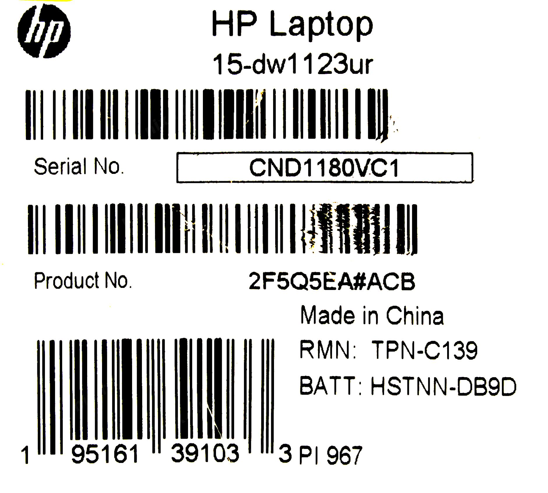 Купить Ноутбук Hp 15 Dw1123ur