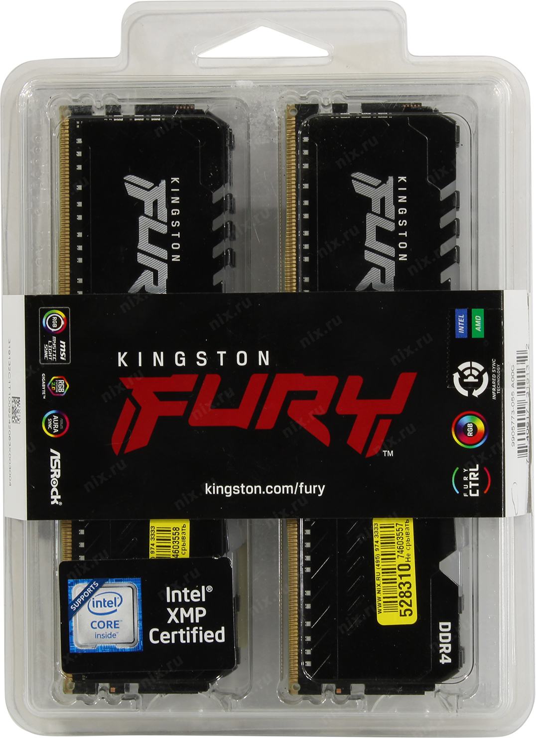 Kingston fury beast black 16 гб ddr4