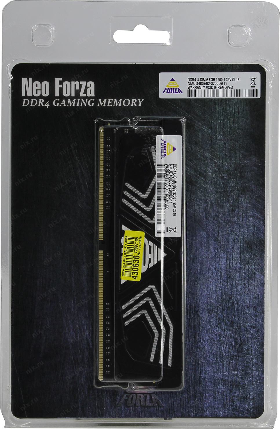 Modul Pamyati Neo Forza Faye Ddr4 Dimm 8 Gb Pc4 25600 1 Sht Nmud480e82 3200db11 Kupit Cena I Harakteristiki Otzyvy