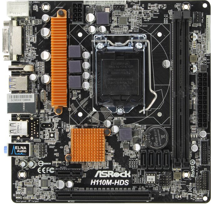 Asrock h110m hds подключение