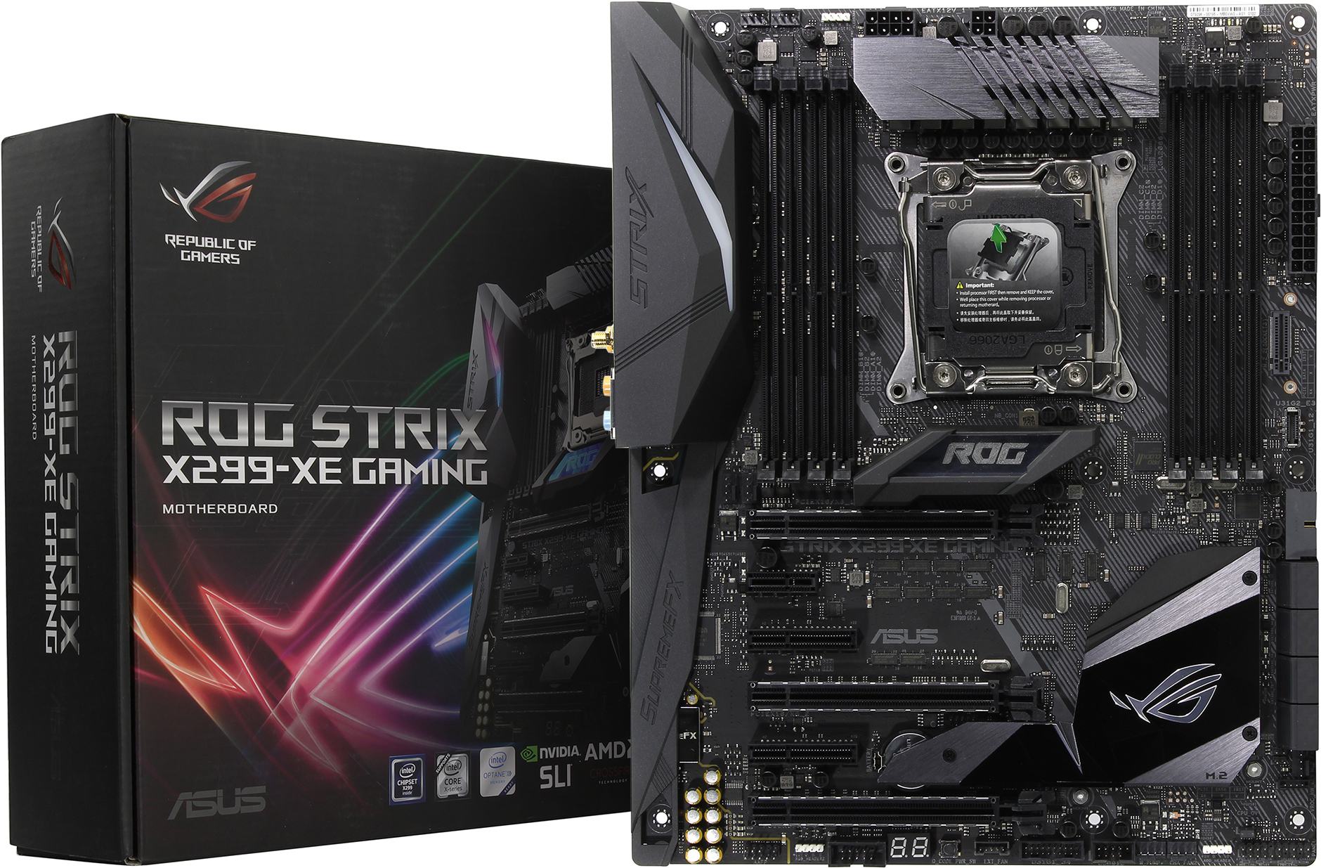 Asus rog 8 ultimate характеристики. ASUS ROG Strix x299-xe Gaming. Socket lga2066 Square narrow ilm.