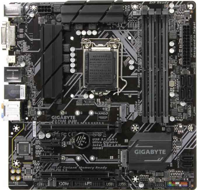 Материнская плата gigabyte z370m d3h как установить память м2