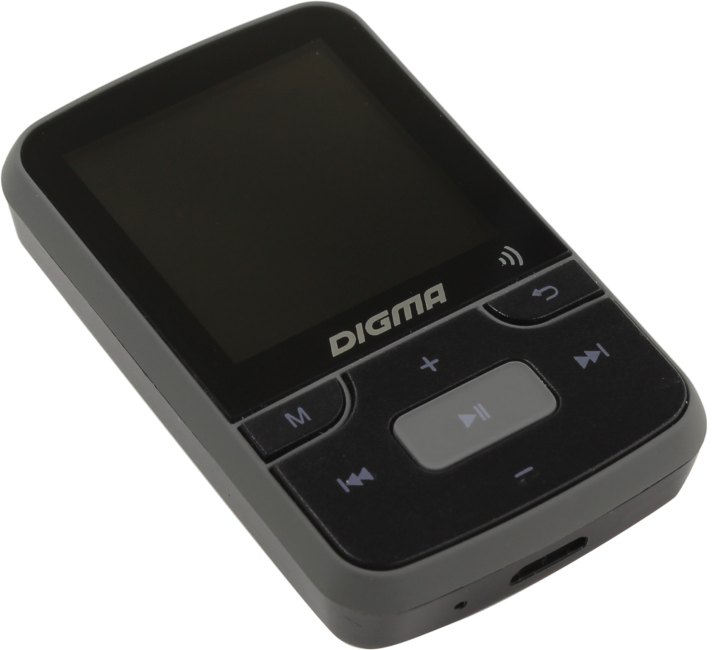 Проигрыватель Digma <Z4-16Gb-Black> (MP3 Player,FM Tuner,16Gb,MicroSD,LCD 1.5",диктофон,USB,BT,Li-Pol)