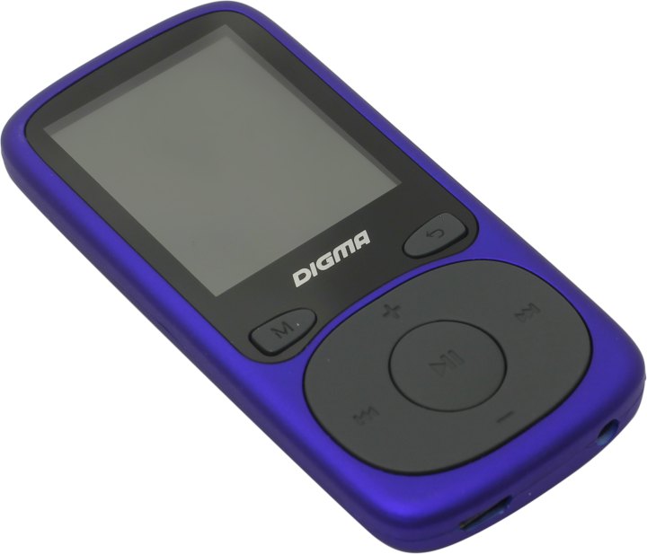 Проигрыватель Digma B4 <B4BL-Blue> (MP3 Player,FM Tuner,8Gb,MicroSD,LCD 1.8",диктофон,USB,Li-Pol)