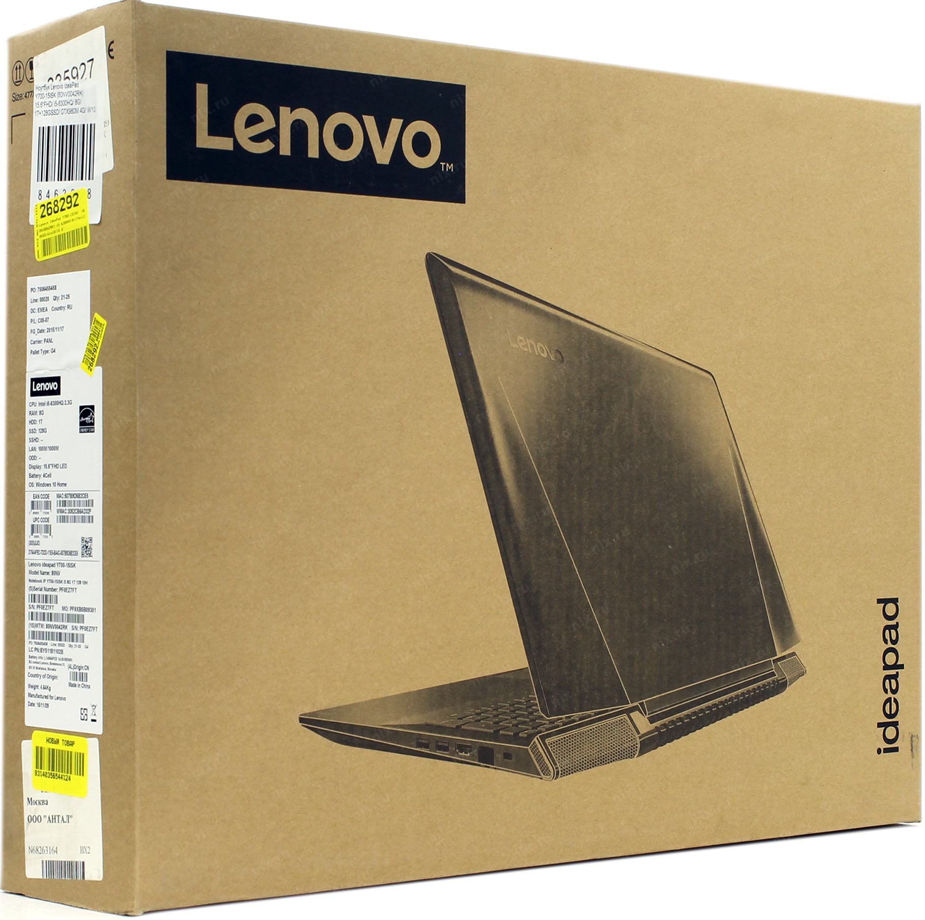 Купить Ноутбук Lenovo Ideapad Y700-15 80nv00d0pb