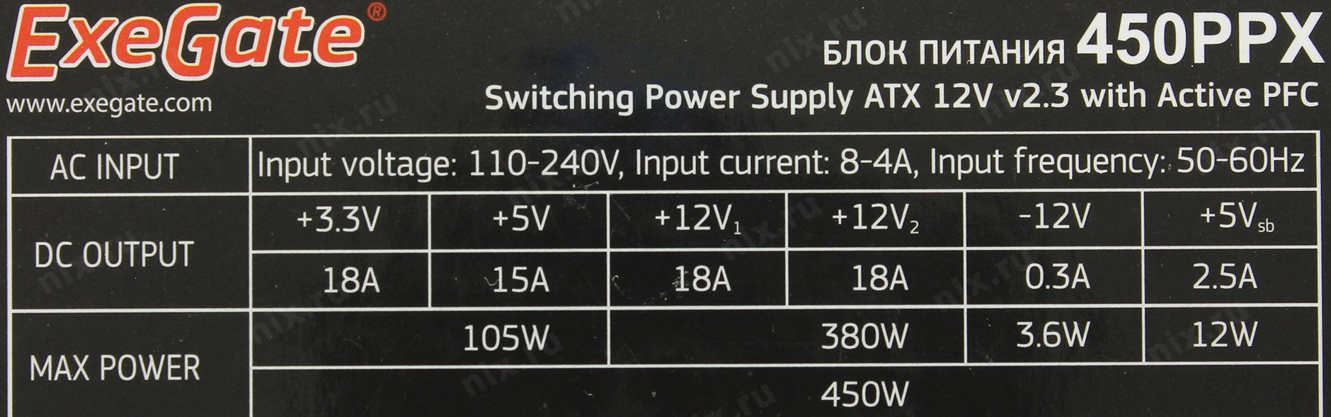 Характеристики блока питания. ATX-450ppx. Exegate ATX-450ppx. Блок питания ATX параметры. Блок питания 450 ватт характеристики.