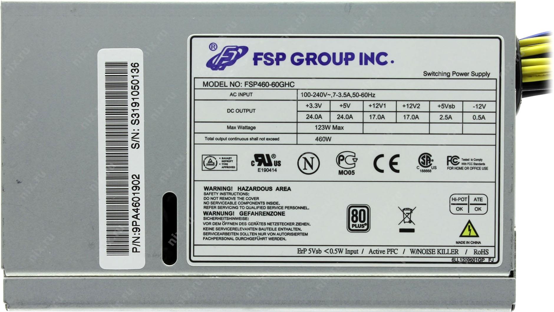 Fsp460 60hcn схема