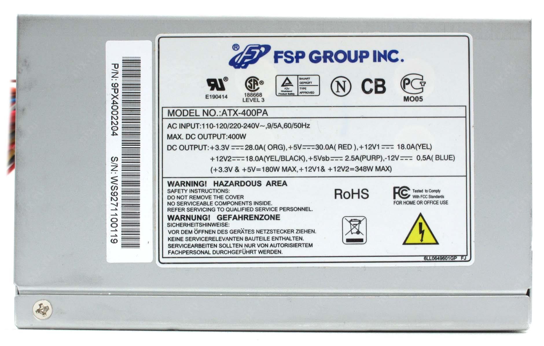 Схема fsp atx 400n