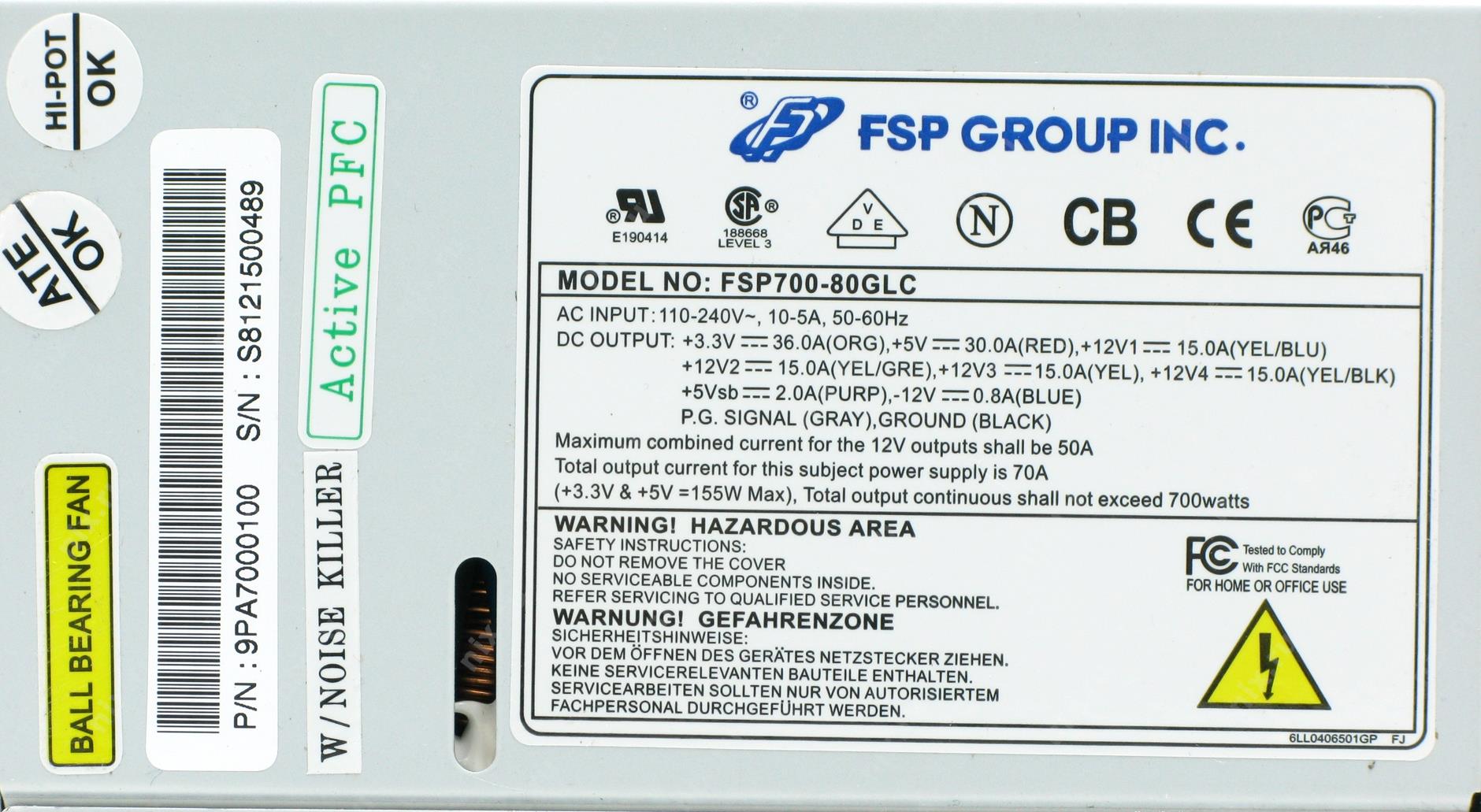 Fsp700 80gln схема