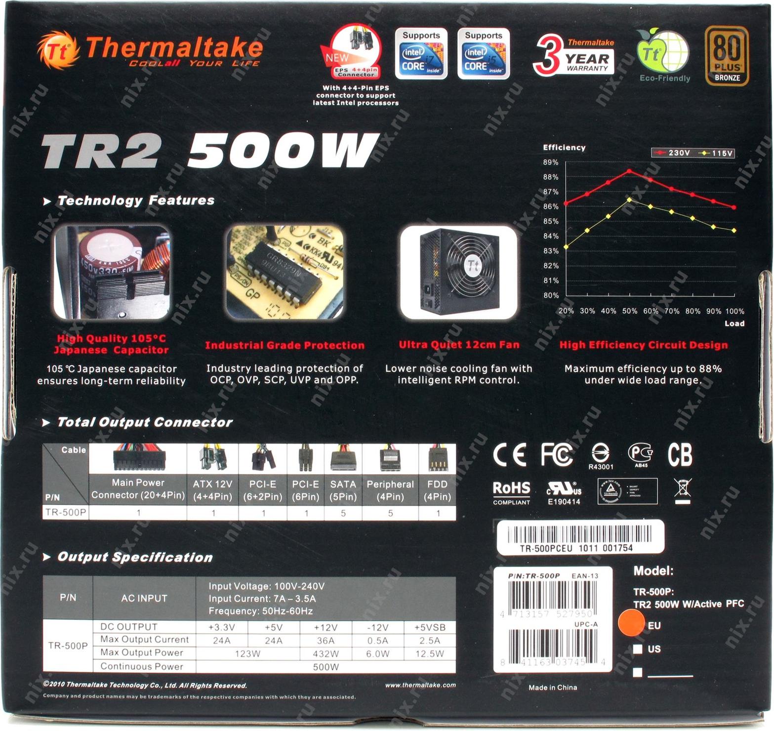 Схема thermaltake tr2 500w