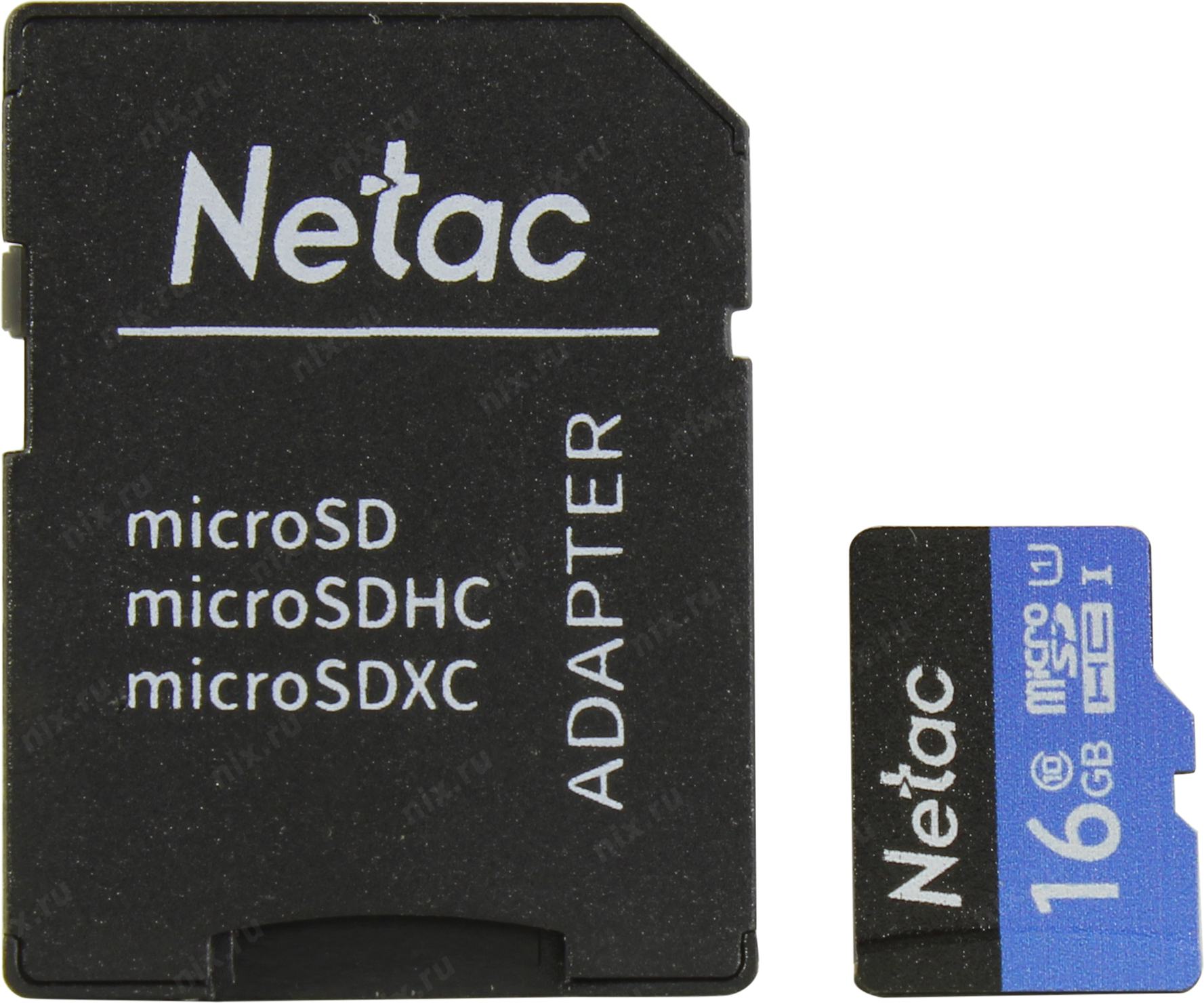 Карта памяти microsdxc uhs i u1 netac p500 64 гб