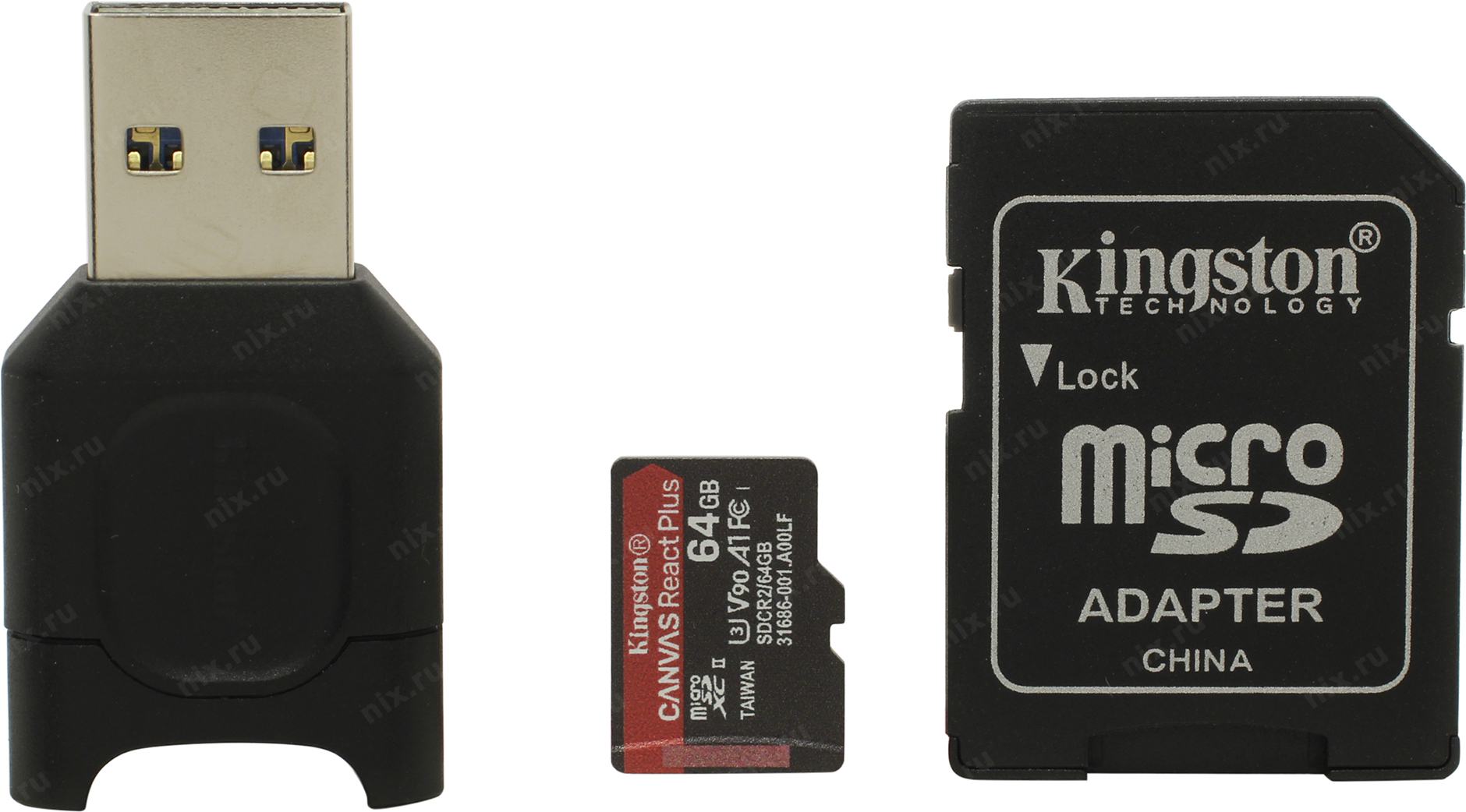 Kingston карта памяти microsdxc canvas react plus 128 гб mlpmr2 128gb