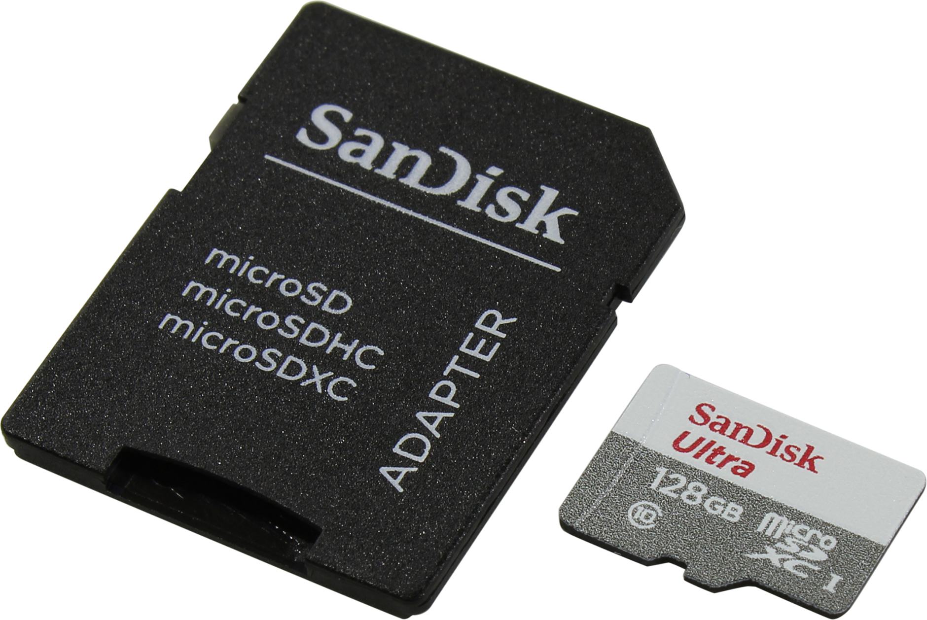 Карта памяти microsdxc sandisk ultra 128 гб sdsqunr 128g gn6mn