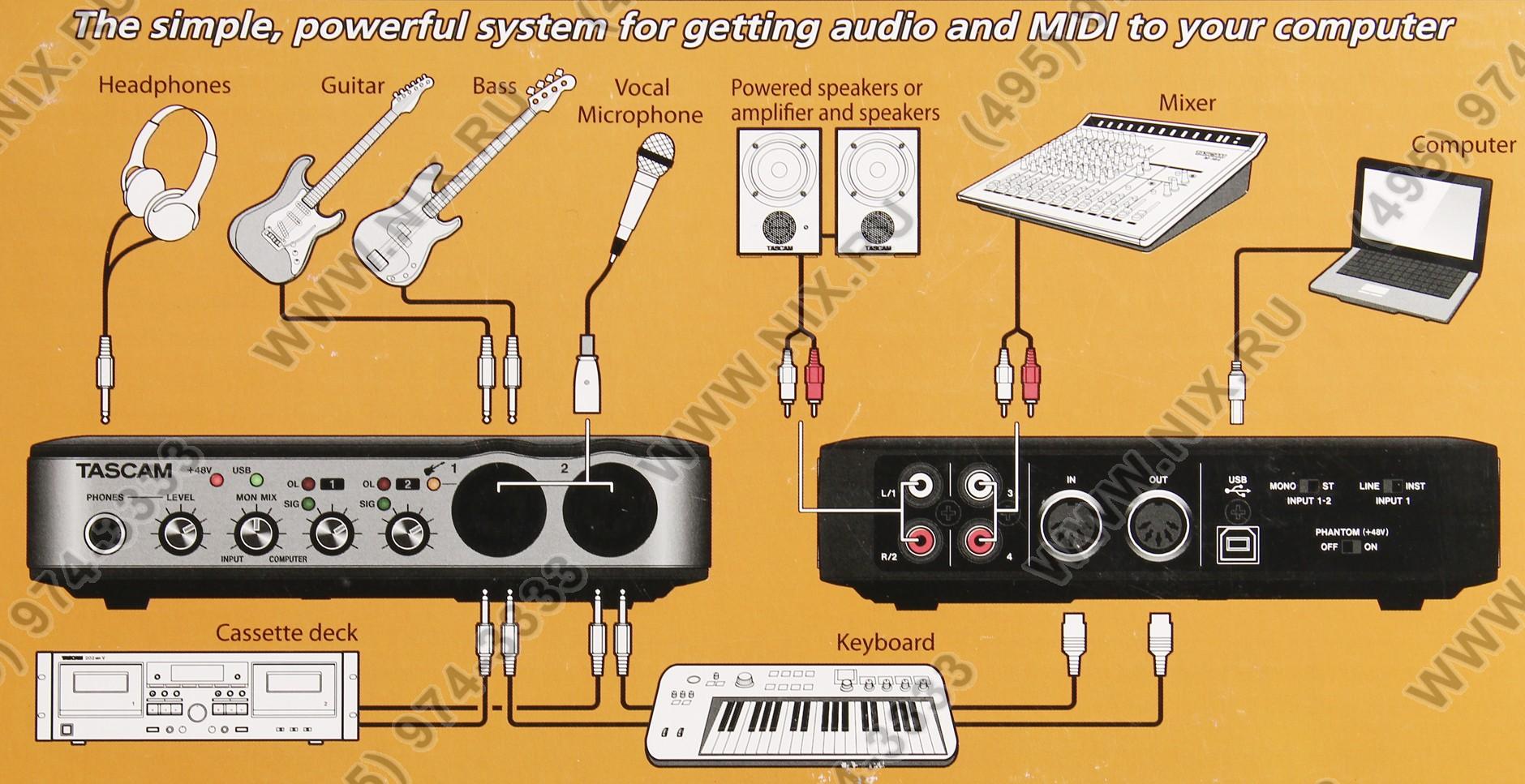 Внешняя звуковая карта tascam series 102i