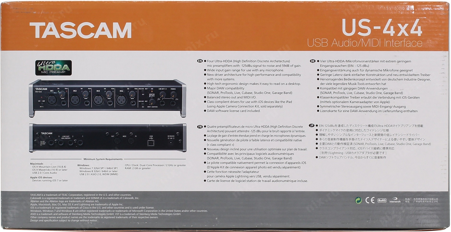 Звуковая карта tascam 208i