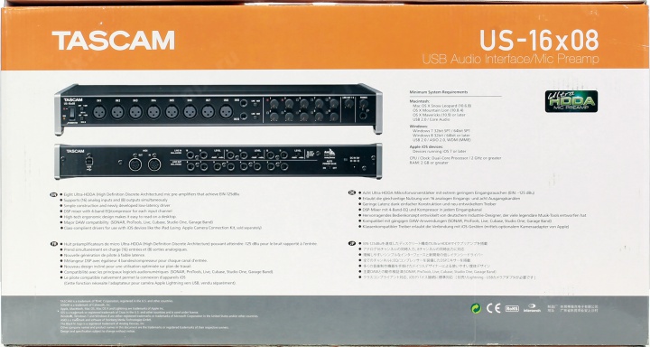 Внешняя звуковая карта tascam us 16x08