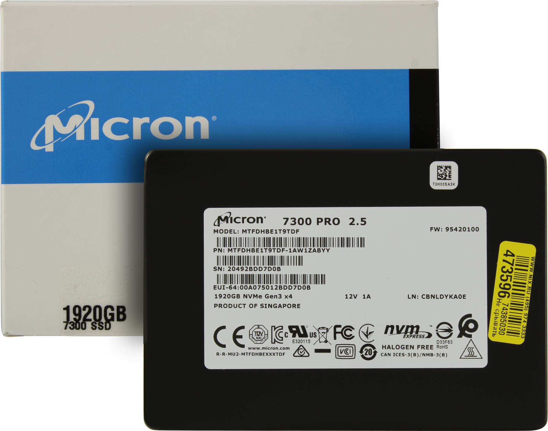 Ssd Disk Micron 7300 Pro 1 92 Tb Mtfdhbe1t9tdf 1aw1zabyy U 2 Kupit Cena I Harakteristiki Otzyvy