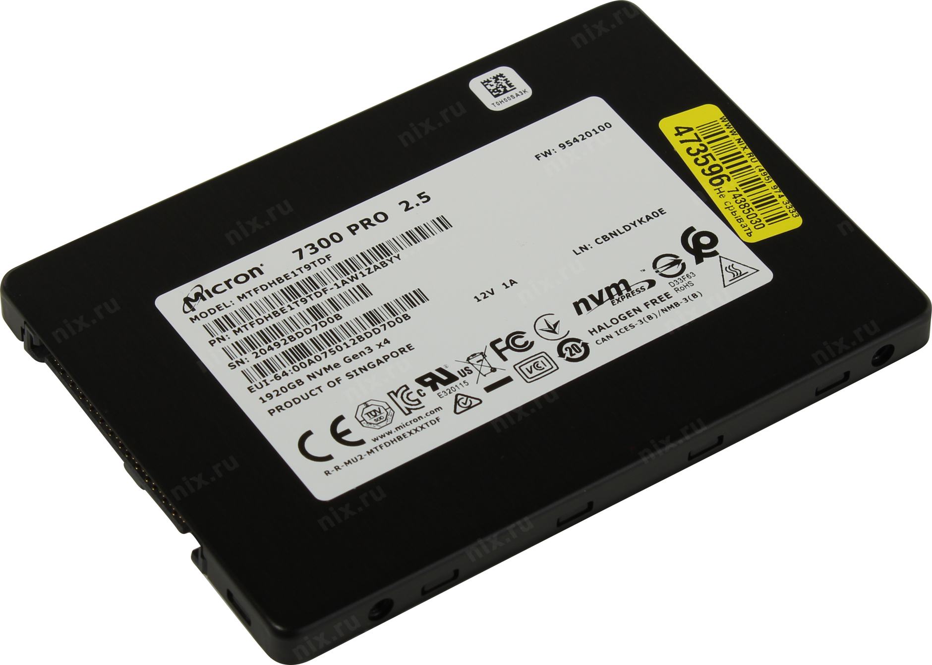 Ssd Disk Micron 7300 Pro 1 92 Tb Mtfdhbe1t9tdf 1aw1zabyy U 2 Kupit Cena I Harakteristiki Otzyvy