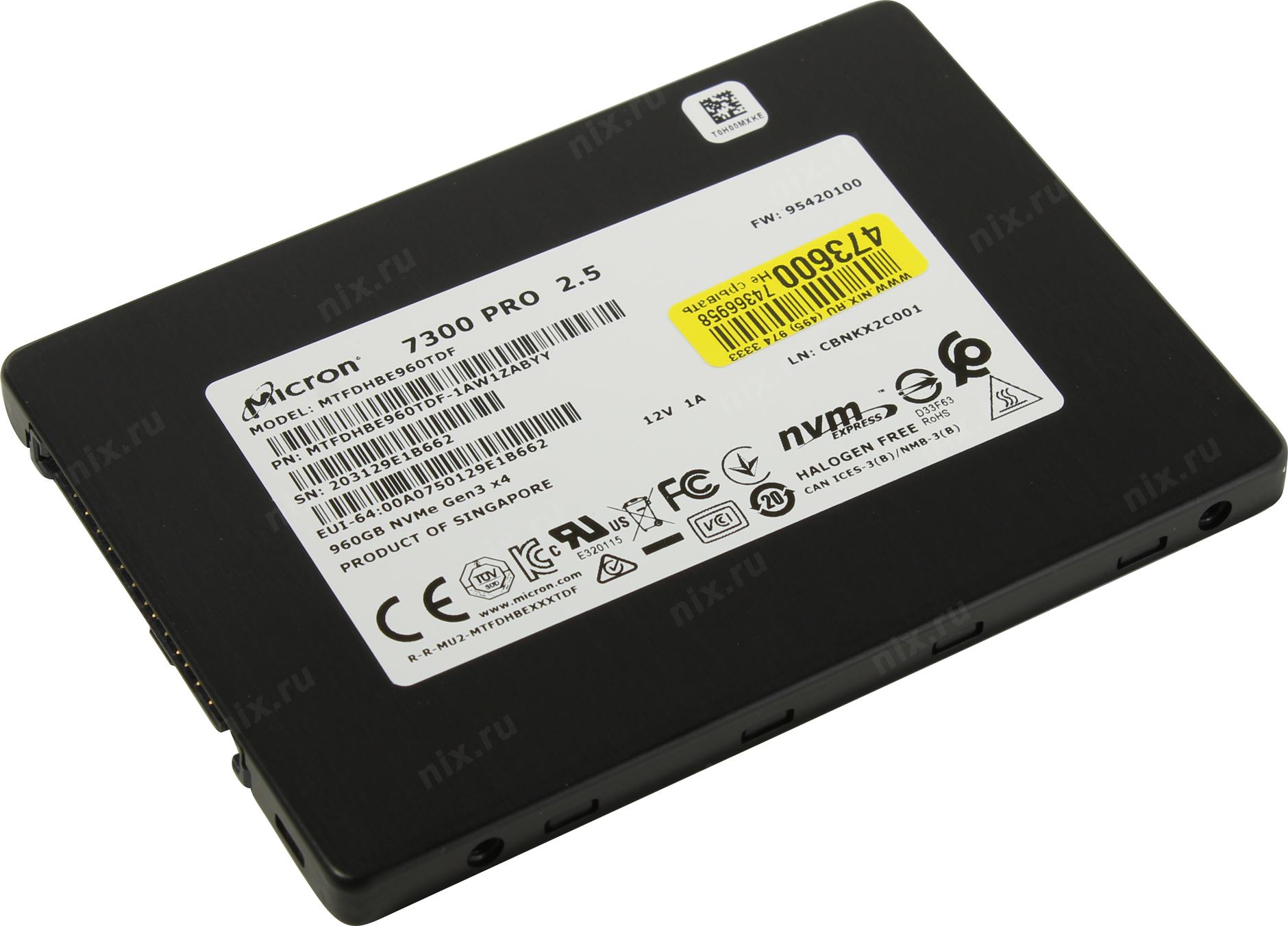 Ssd Disk Micron 7300 Pro 960 Gb Mtfdhbe960tdf 1aw1zabyy U 2 Kupit Cena I Harakteristiki Otzyvy