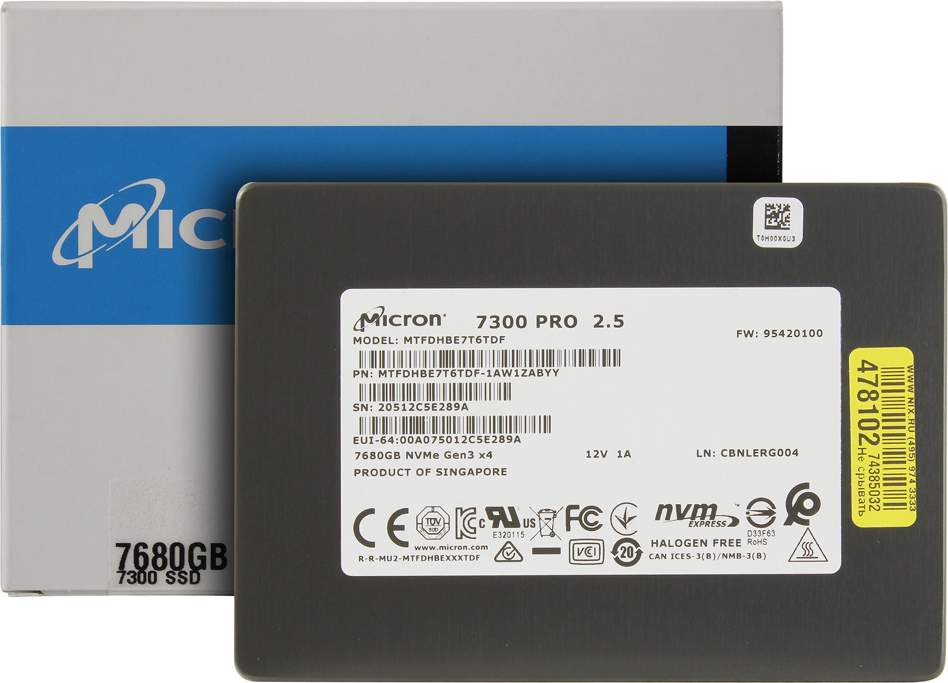 Ssd Disk Micron 7300 Pro 7 68 Tb Mtfdhbe7t6tdf 1aw1zabyy U 2 Kupit Cena I Harakteristiki Otzyvy