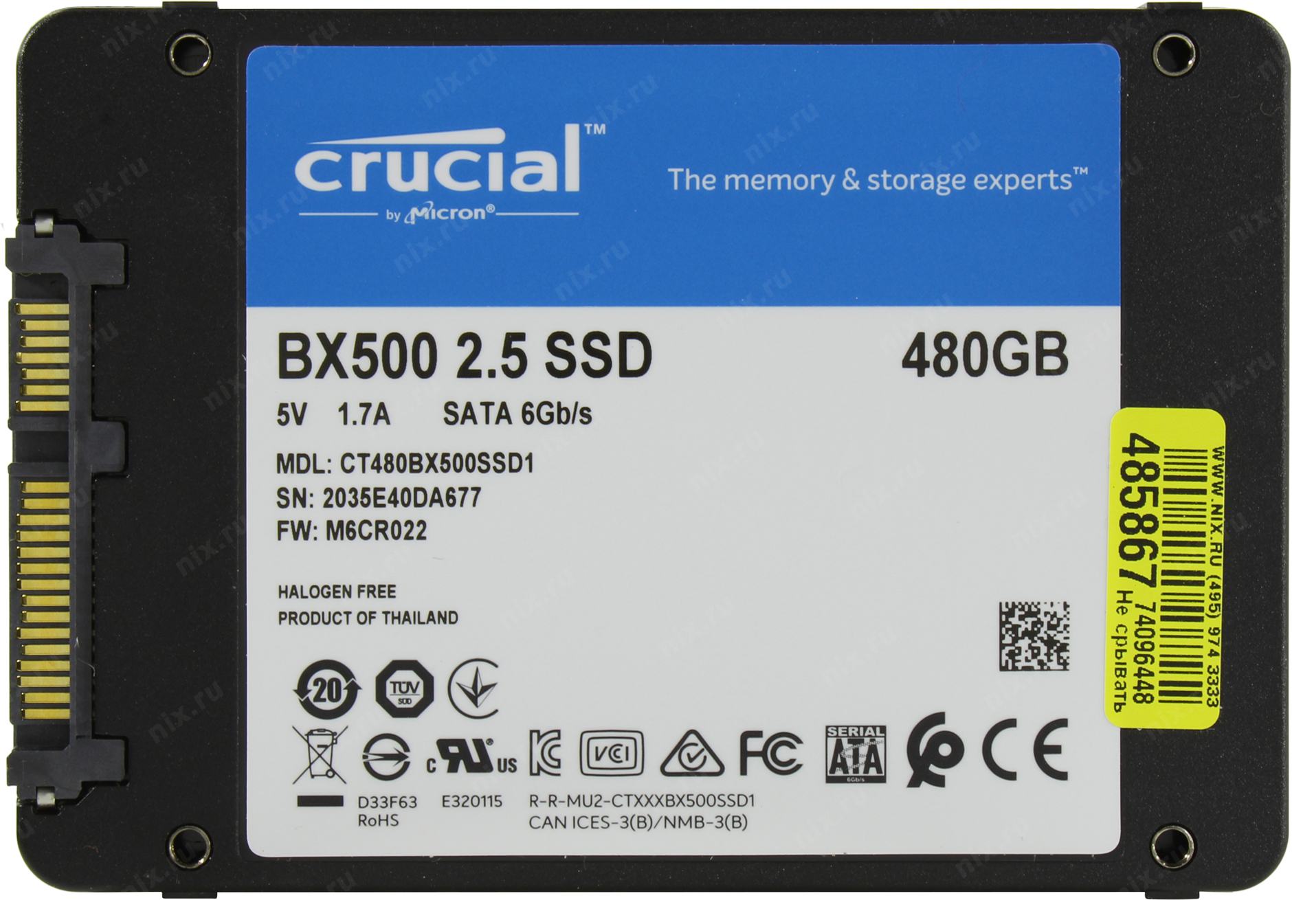 Crucial bx500 ssd 480gb. Ct480bx500ssd1. 480 GB; SSD 2.5" crucial bx500; ct480bx500ssd1;. Ct1000bx500ssd1 Test Speed.