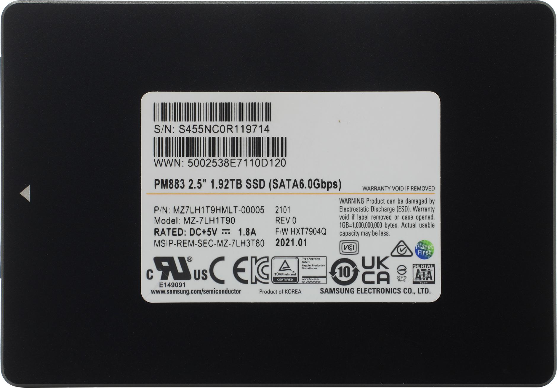 Ssd Disk Samsung Pm883 1 92 Tb Mz7lh1t9hmlt Sata Kupit Cena I Harakteristiki Otzyvy