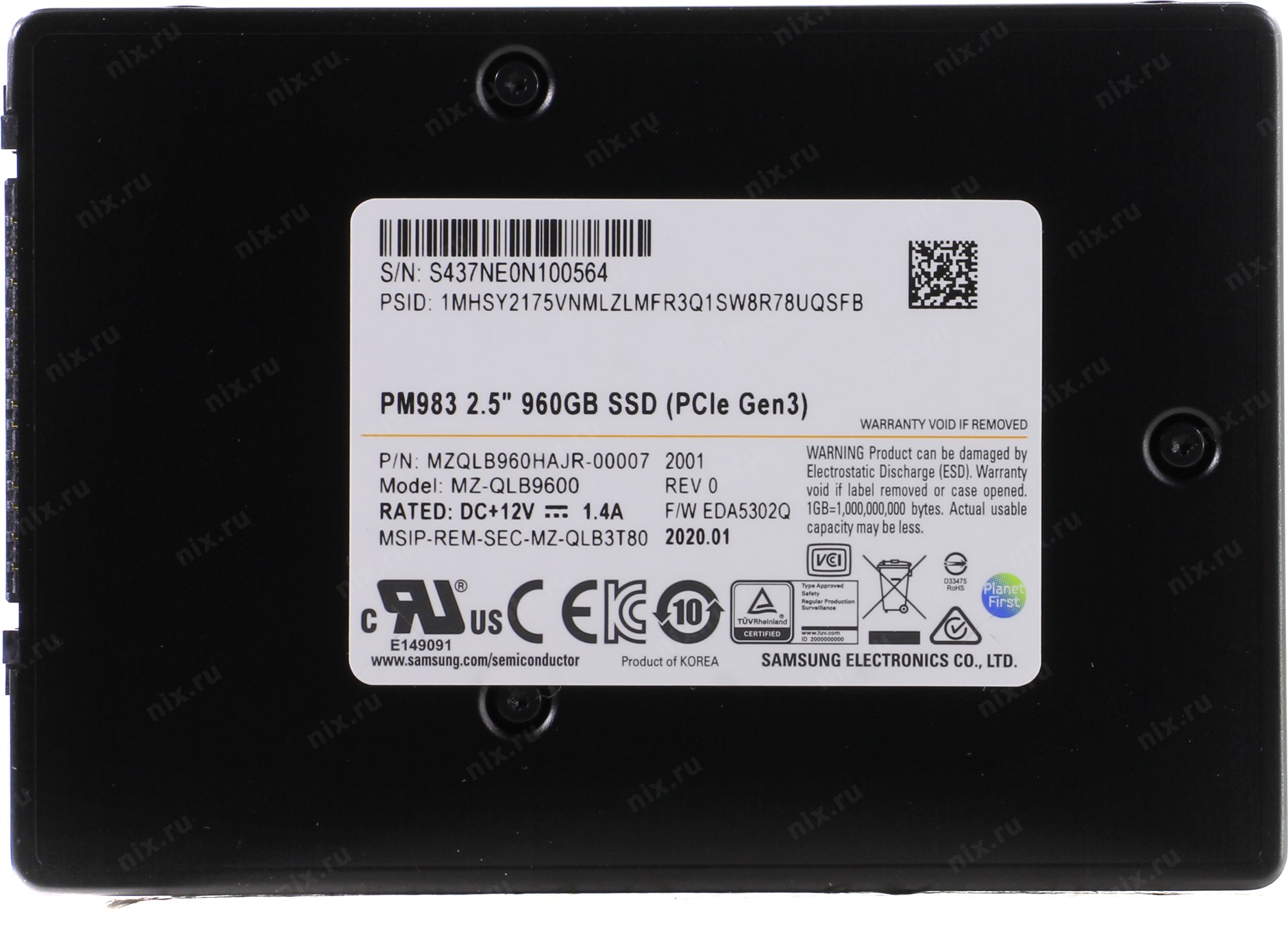 Ssd Disk Samsung Pm983 960 Gb Mzqlb960hajr U 2 Kupit Cena I Harakteristiki Otzyvy