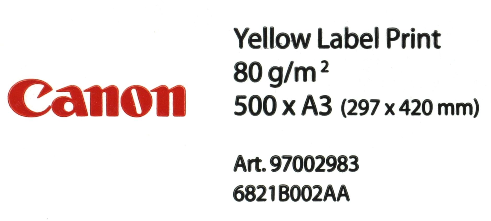 А4 canon yellow label print