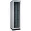 Напольный шкаф <TFC-426060-GMMM-GY> 19", 42U, стеклянная дверь, Ш600хВ2092хГ600 мм, серый, 3ч., вид спереди